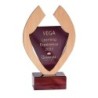 Trophée Bois marquage couleur 152-41 - Logo personnalisé