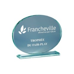 Trophée Verre Gravure Laser 166-41 - Logo personnalisé