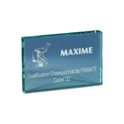 Trophée Verre Gravure Laser 167-21 - Logo personnalisé