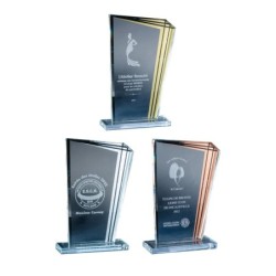 Trophée Verre Gravure Laser 172-41 - Logo personnalisé