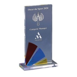 Trophée Plexiglas Gravure Laser 174-51 - Logo personnalisé
