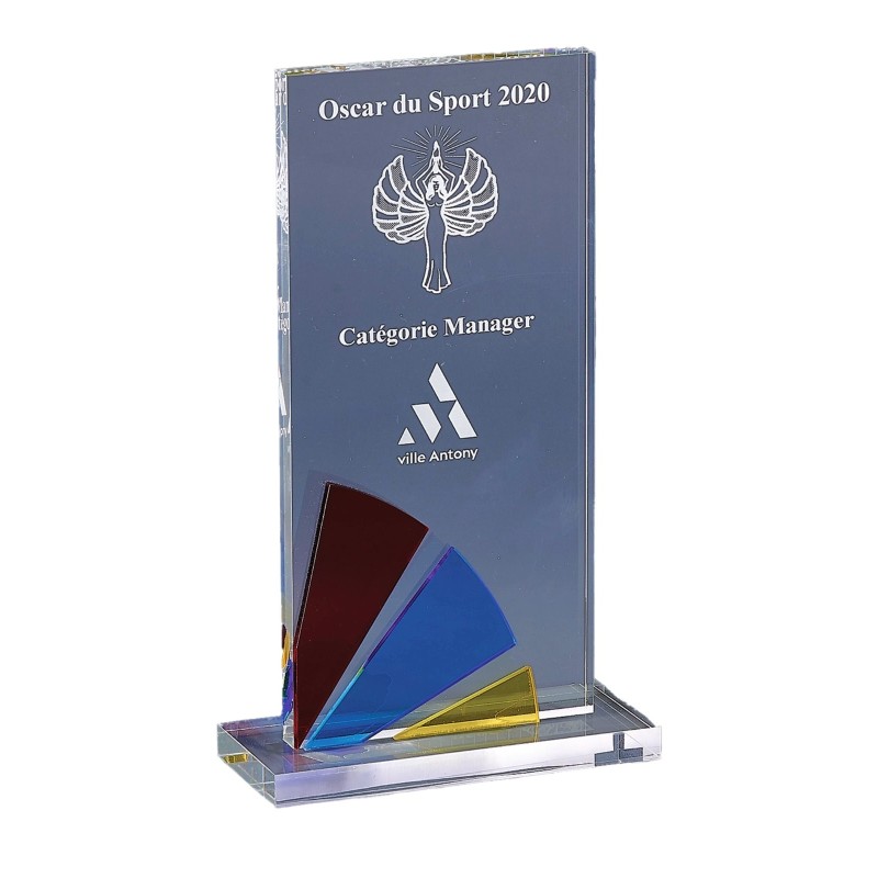 Trophée Plexiglas Gravure Laser 174-51 - Logo personnalisé