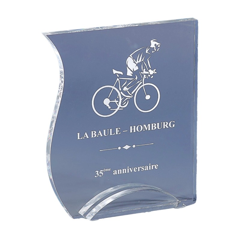 Trophée Plexiglas Gravure Laser 175-01 - Logo personnalisé