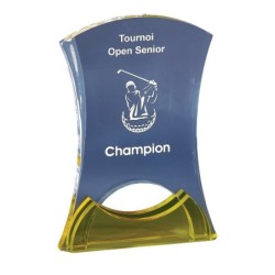Trophée Plexiglas Gravure Laser 178-11 - Logo personnalisé