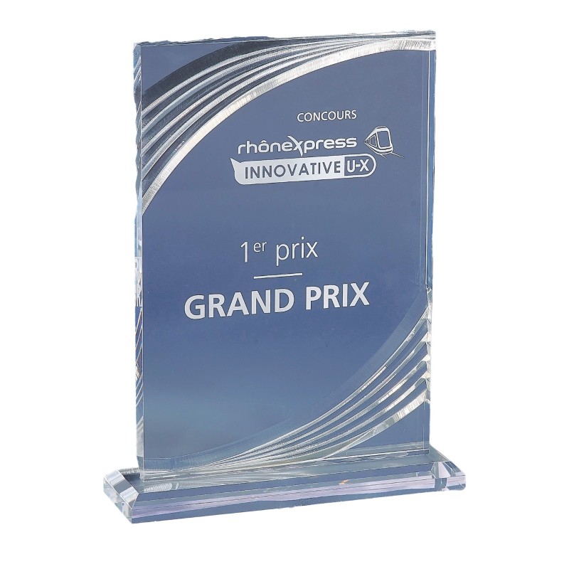 Trophée Plexiglas Gravure Laser 180-31 - Logo personnalisé
