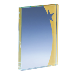 Trophée Verre Gravure Laser 168-33 - Logo personnalisé