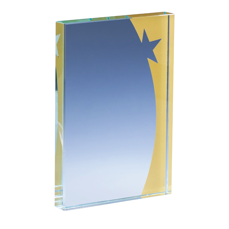 Trophée Verre Gravure Laser 168-33 - Logo personnalisé