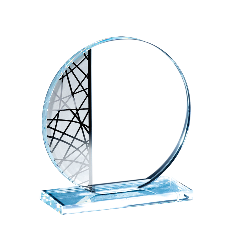 Trophée Verre Marquage couleur 154-32 - Logo personnalisé