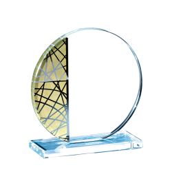 Trophée Verre Marquage couleur 154-33 - Logo personnalisé