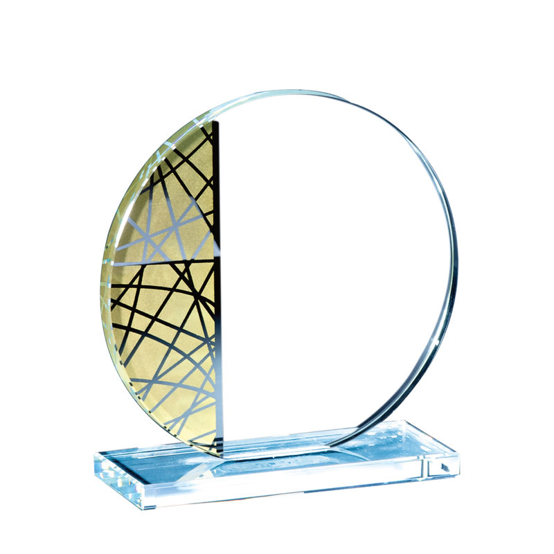 Trophée Verre Marquage couleur 154-33 - Logo personnalisé