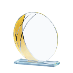 Trophée Personnalisé en verre - H : 17cm – Réf : 124-01