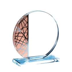 Trophée Verre Marquage couleur 154-31 - Logo personnalisé