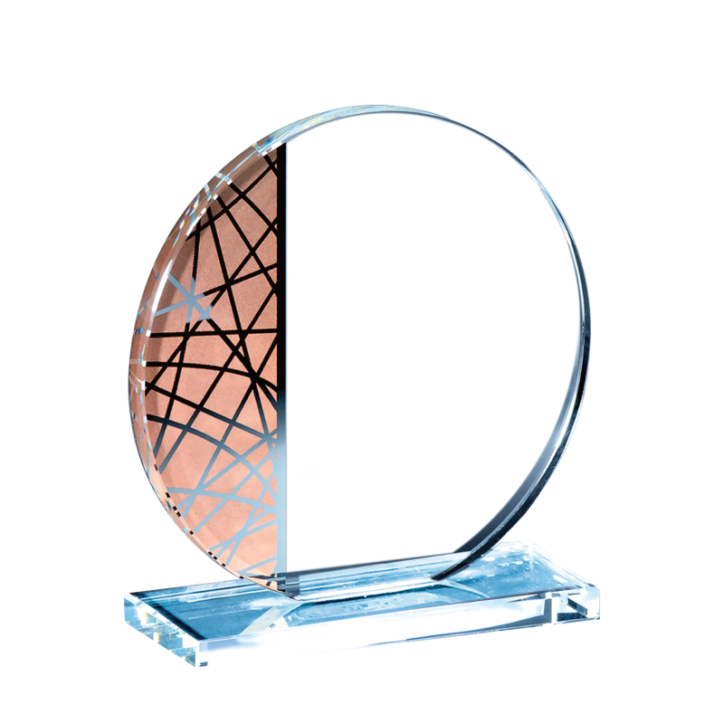 Trophée Verre Marquage couleur 154-31 - Logo personnalisé