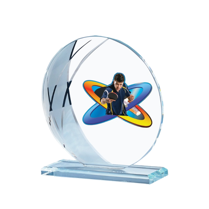 Trophée Personnalisé en verre - H : 17cm – Réf : 124-01