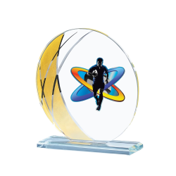 Trophée Personnalisé en verre - H : 17cm – Réf : 124-01