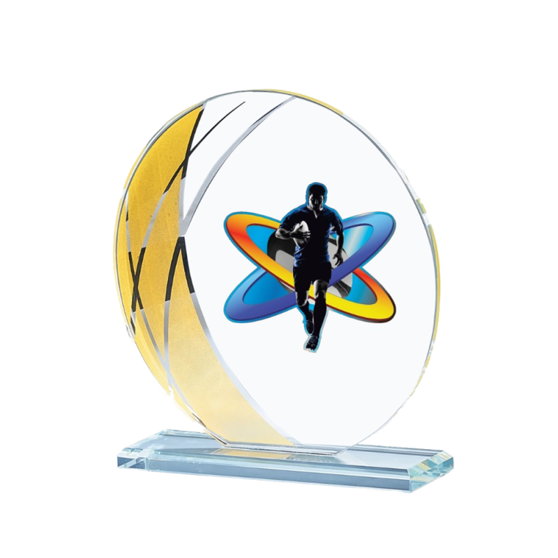 Trophée Personnalisé en verre - H : 17cm – Réf : 124-01