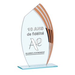 Trophée Verre Économique 162-21 - Logo personnalisé