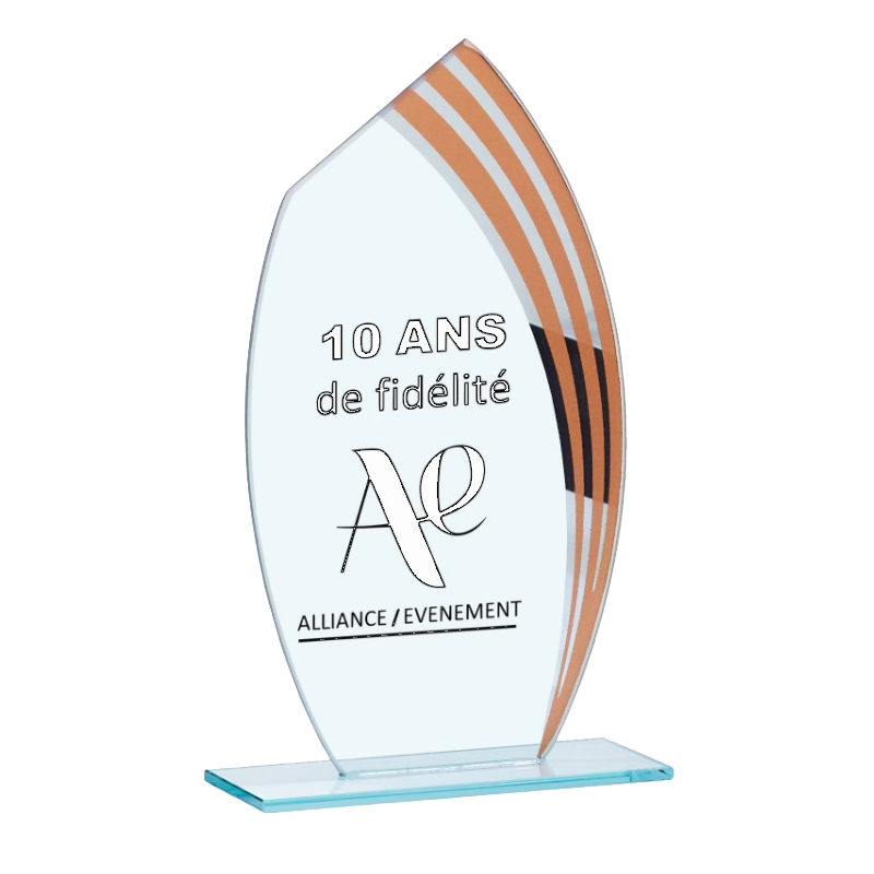Trophée Verre Économique 162-21 - Logo personnalisé