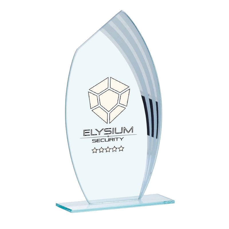 Trophée Verre Économique 162-22 - Logo personnalisé