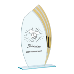 Trophée Verre Économique 162-23 - Logo personnalisé