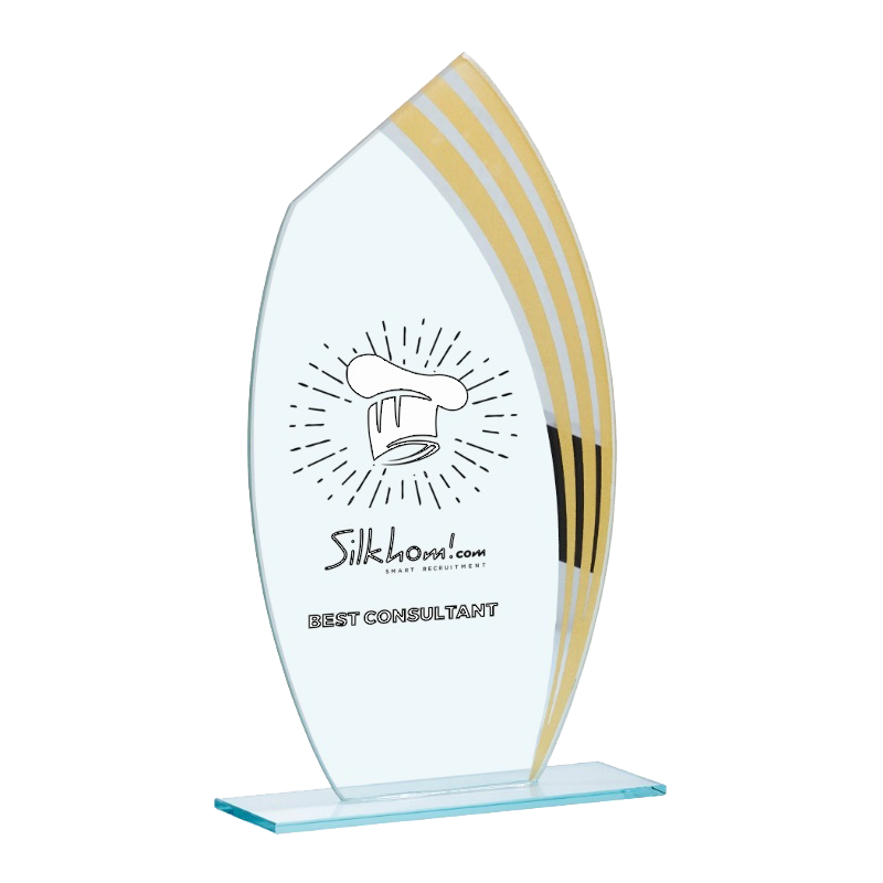 Trophée Verre Économique 162-23 - Logo personnalisé