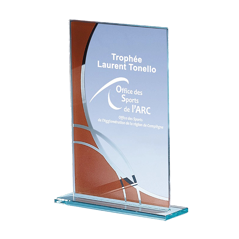 Trophée Verre Économique 162-31 - Logo personnalisé