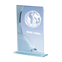 Trophée Verre Économique 162-32 - Logo personnalisé