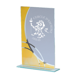 Trophée Verre Économique 162-33 - Logo personnalisé