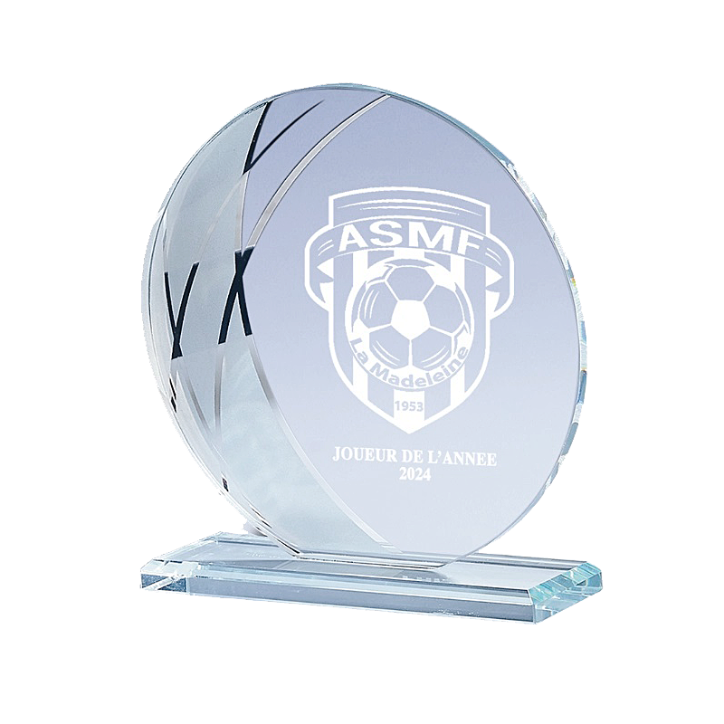 Trophée Verre Économique 161-12 - Logo personnalisé
