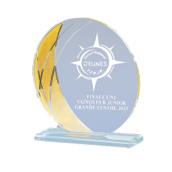 Trophée Verre Économique 161-13 - Logo personnalisé