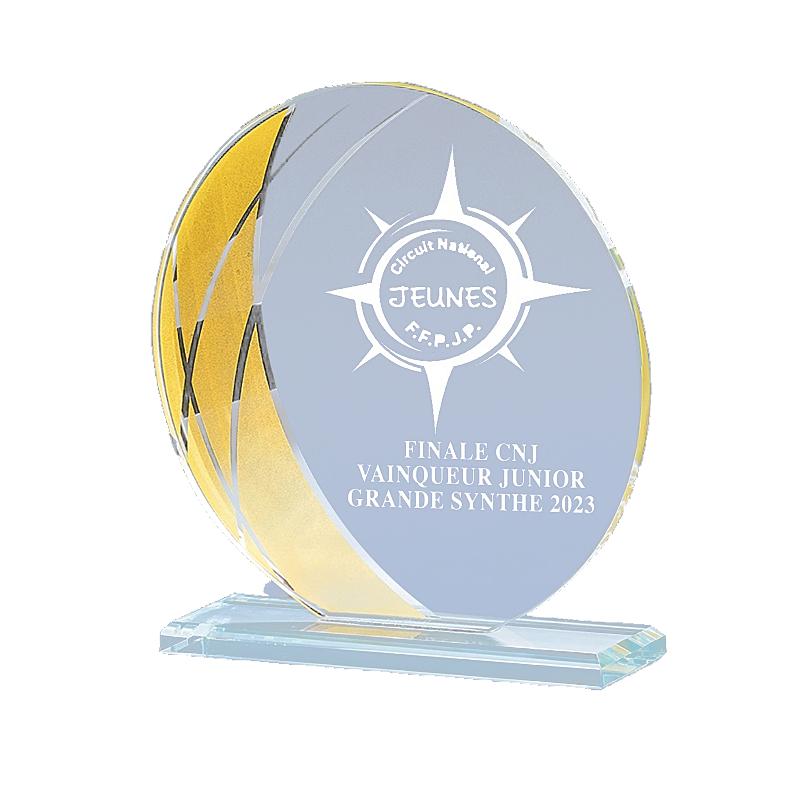 Trophée Verre Économique 161-13 - Logo personnalisé