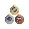 Médaille Personnalisable en Ø50 mm. réf : Q-077 - Finition Or-Arg-Brz