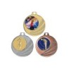 Médaille Personnalisable en Ø40 mm. réf : Q-042 - Finition Or-Arg-Brz