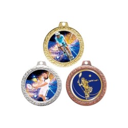 Médaille Personnalisable en Ø mm. réf : Q-040 - Finition Or-Arg-Brz