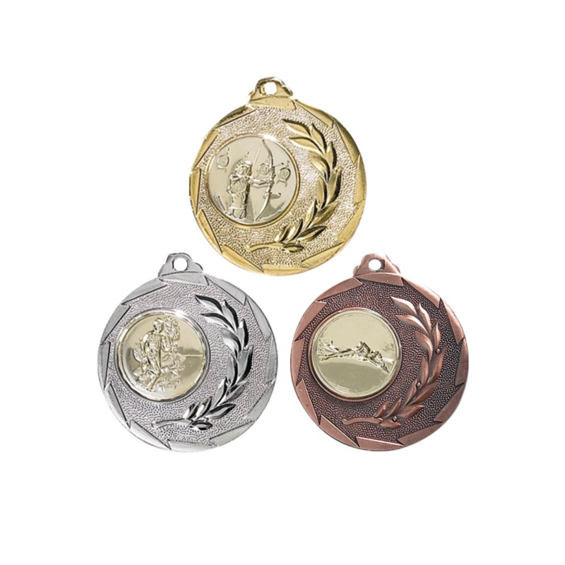 Médaille Personnalisable en Ø50 mm. réf : 094 - Finition Or-Arg-Brz