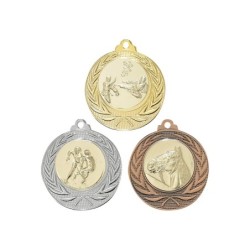 Médaille Personnalisable en Ø40 mm. réf : 050 - Finition Or-Arg-Brz