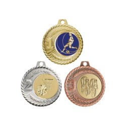 Médaille Personnalisable en Ø40 mm. réf : Q-022 - Finition Or-Arg-Brz