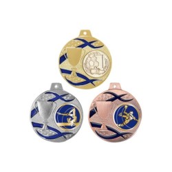 Médaille Personnalisable en Ø50 mm. réf : 079 - Finition Or-Arg-Brz