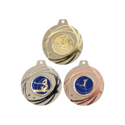 Médaille Personnalisable en Ø50 mm. réf : 023 - Finition Or-Arg-Brz