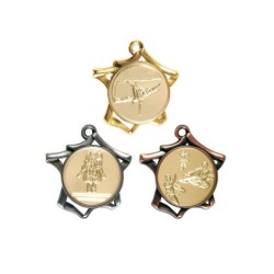 Médaille Personnalisable en Ø70 mm. réf : F3 - Finition Or-Arg-Brz
