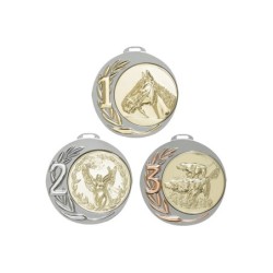 Médaille Personnalisable en Ø70 mm. réf : 080 - Finition Or-Arg-Brz