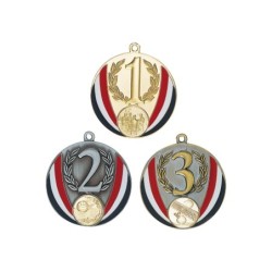 Médaille Personnalisable en Ø70 mm. réf : 014 - Finition Or-Arg-Brz