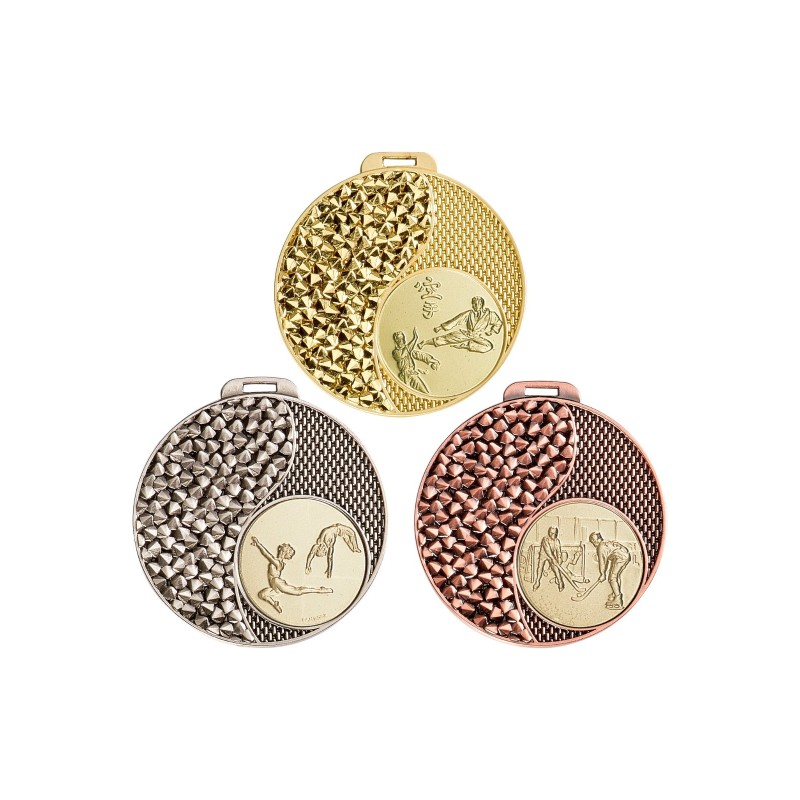 Médaille Personnalisable en Ø50 mm. réf : 089 - Finition Or-Arg-Brz