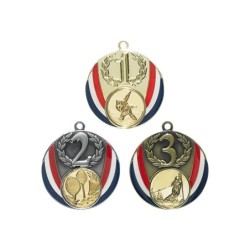 Médaille Personnalisable en Ø50 mm. réf : 065 - Finition Or-Arg-Brz