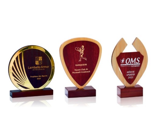 TROPHÉES BOIS PERSONNALISÉS LASER