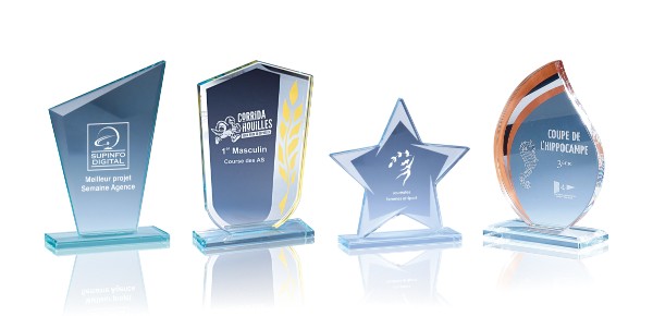 TROPHÉES VERRE PERSONNALISÉS LASER