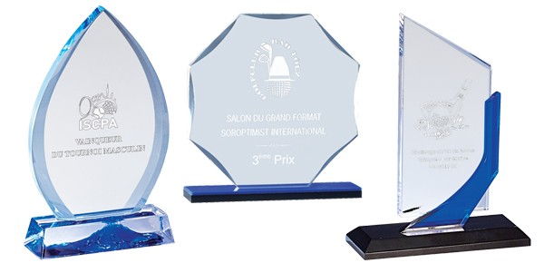 TROPHÉES ACRYGLASS PERSONNALISÉS LASER