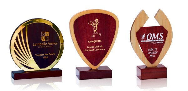 TROPHÉES BOIS PERSONNALISÉS LASER