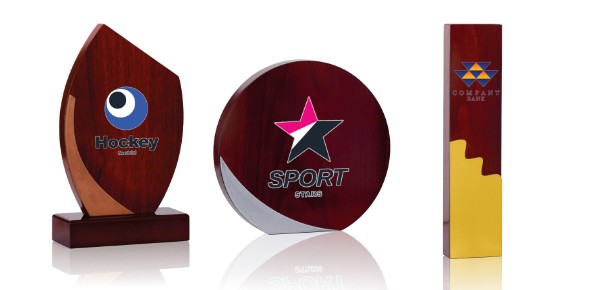 TROPHÉES BOIS PERSONNALISÉS COULEUR