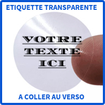 Étiquette transparente pour marquage